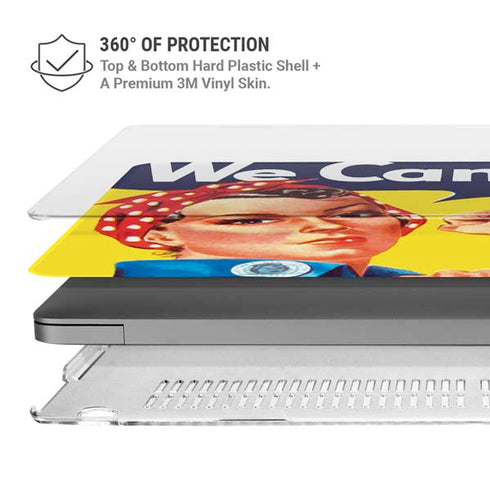 Rosie The Riveter Vintage War Poster MacBook Pro 14in (2021-24) Case plus Skin